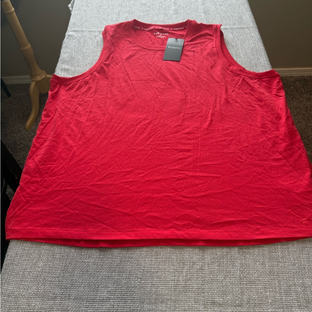 Fabletics Bright Red Men's Tank Top
